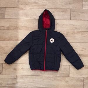 Converse Kids Puffer Jacket - Black and Red